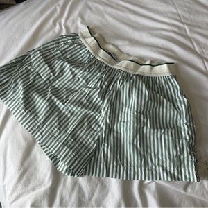 Lacoste Green and White Striped Women’s Shorts